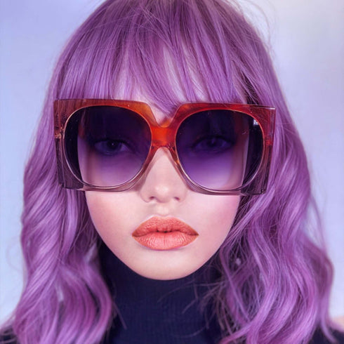 Square Oversized Mod Retro Sunglasses